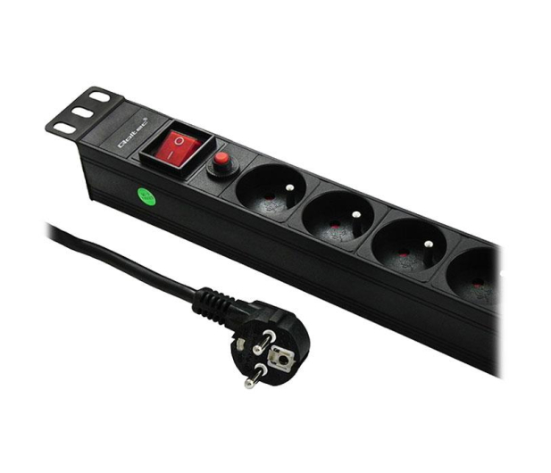 QOLTEC do RACK 19cali | 1U | 6A | PDU | 6xSCHUKO | 2m 53995 - 432108 - zdjęcie
